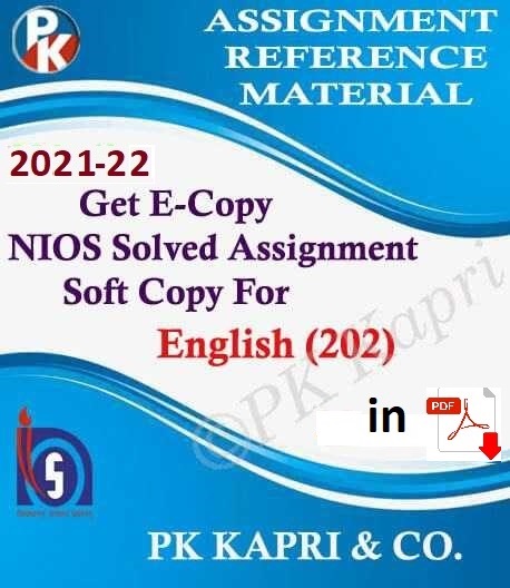 English 202 Nios Solved Assignment 2021-22 for 10th Class
