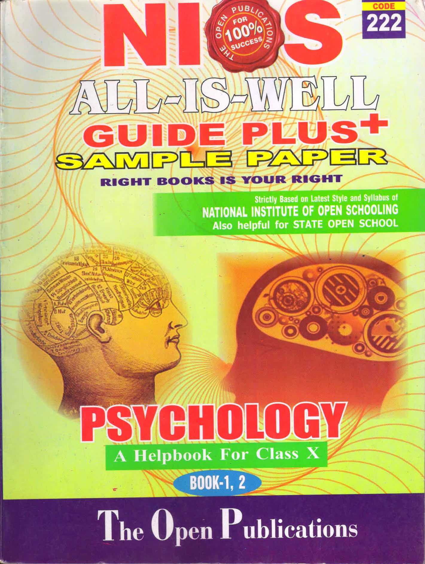 Nios Book Psychology (222) 10th Class English Medium