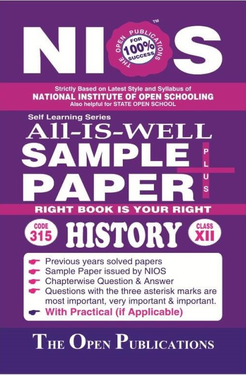 Nios Sample Paper History (315) 12th Class