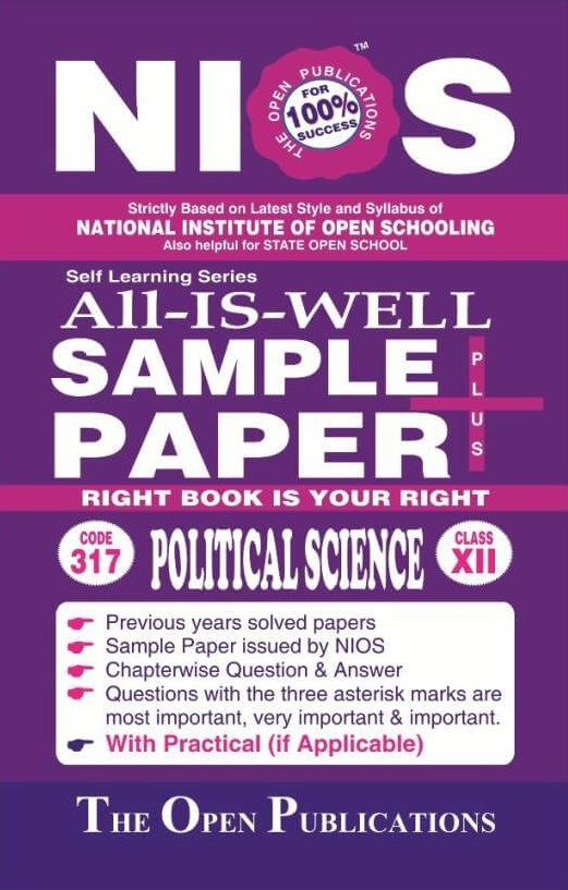Nios Sample Paper Political Science (317) 12th Class
