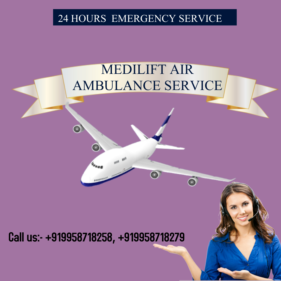 Take the Splendid Air Ambulance Services from Varanasi by Medilift at Genuine Cost