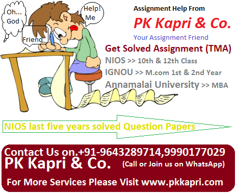 List of Subjects for Tutor Marked Assignments (TMA), Get All Nios Solved TMA 2021-22 @9643289714