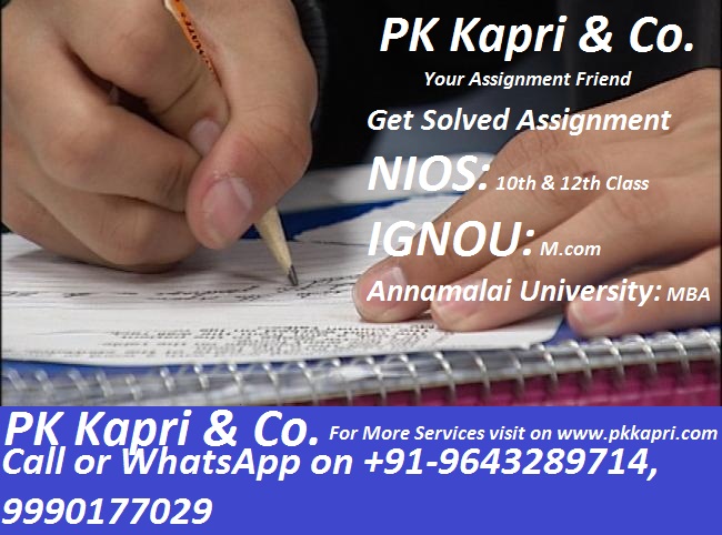 Nios Online Solution Schedule of Submission of Assignments April/May and October/November Examination for 10th & 12th @9643289714