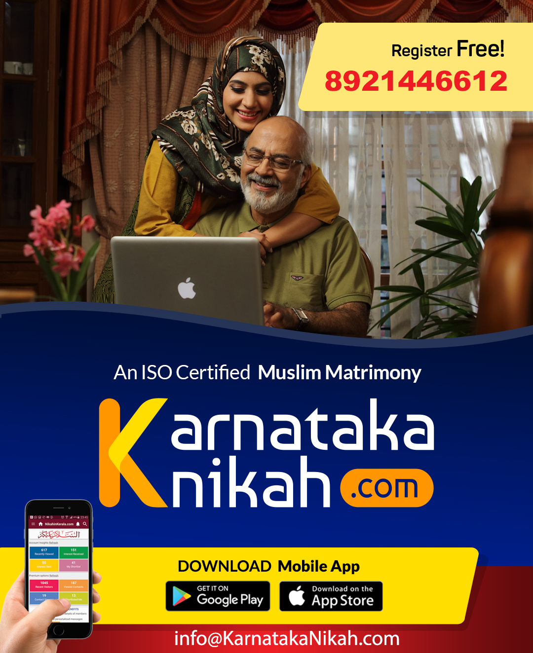 Free Muslim matrimonial website in Bangalore- Muslim Marriage site Bangalore- KarnatakaNikah