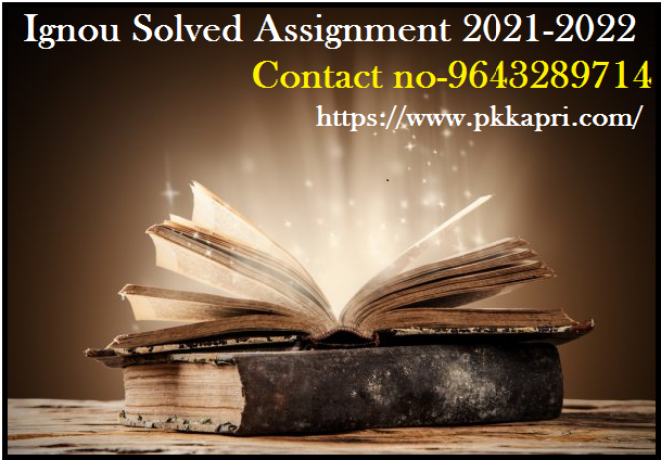 IGNOU BPSC 133  Solved Assignment  2022 in PDF English Medium