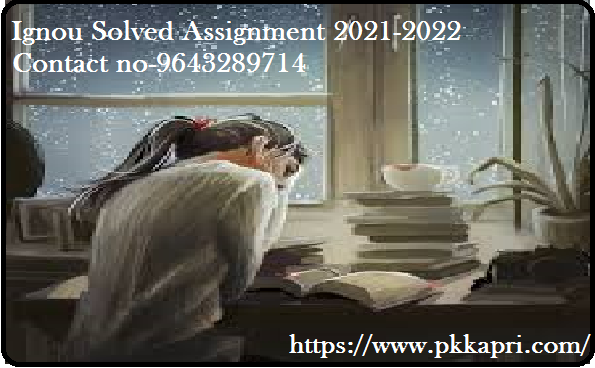 IGNOU BPSC 101  Solved Assignment  2022 in PDF English Medium