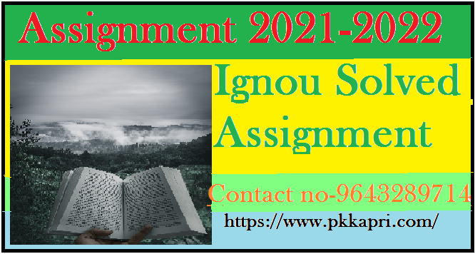 IGNOU BPSC 107  Solved Assignment  2022 in PDF English Medium