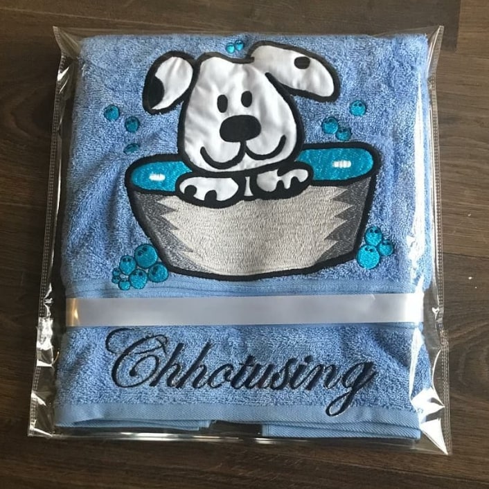Customize towel design with name