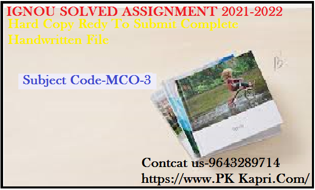 MSO 3 GNOU Online  Handwritten Assignment File in Hindi 2022