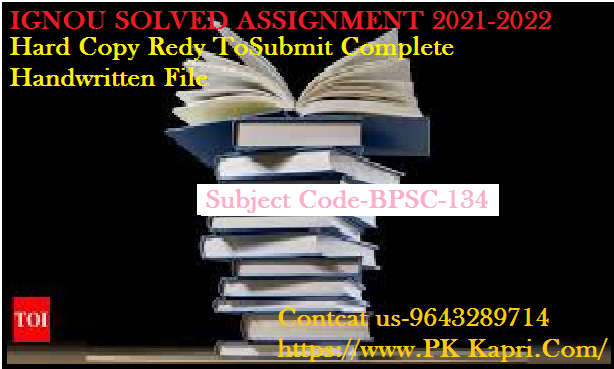 BPSC 134 IGNOU  Handwritten Assignment File in English 2022