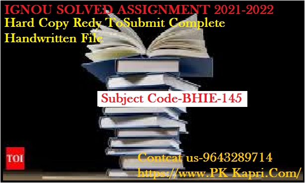 BHIE 145 IGNOU  Handwritten Assignment File in English 2022