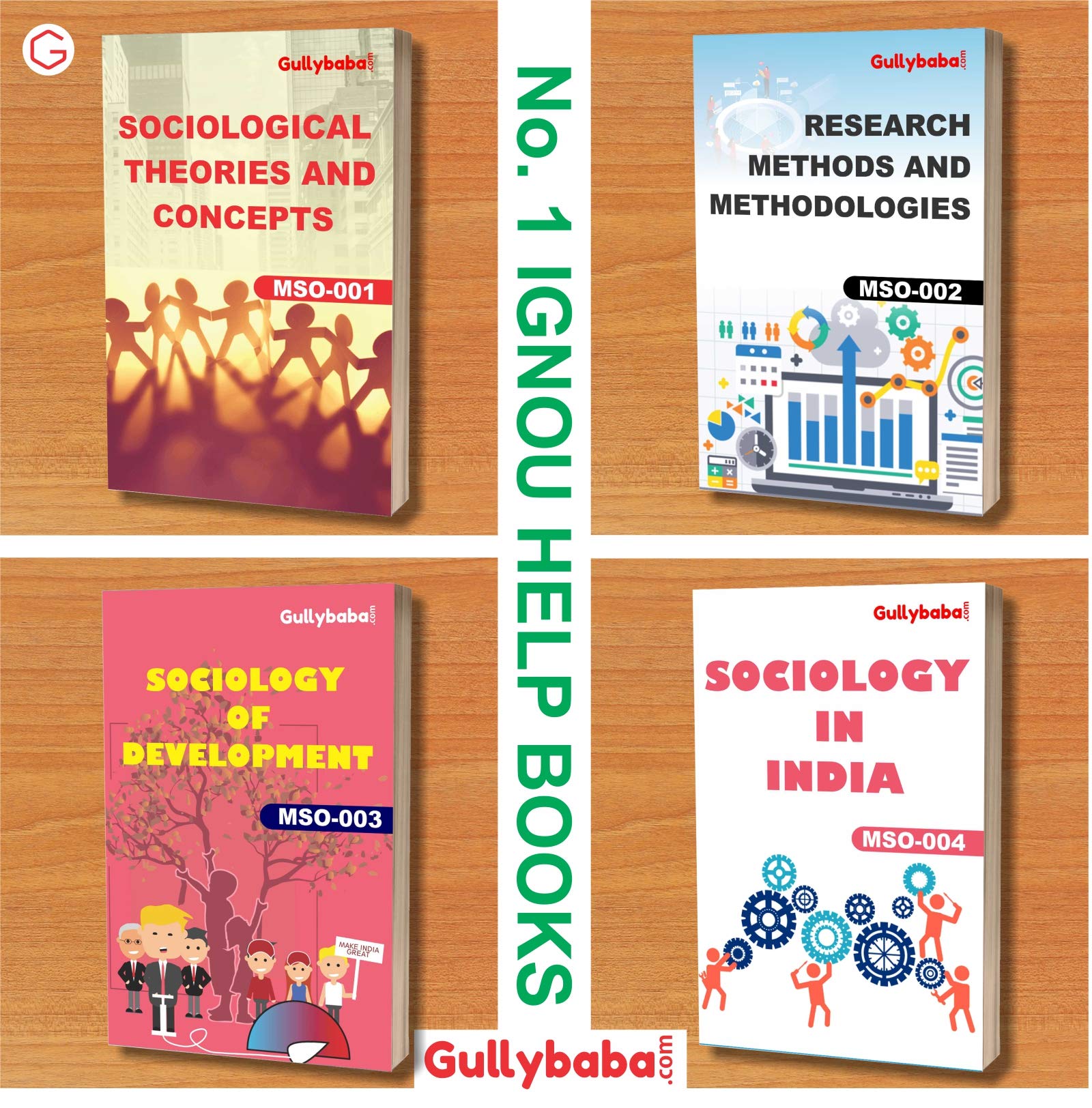 LATEST GullyBaba IGNOU MA Sociology MSO-1 MSO-2 MSO-3 MSO-4 (English Medium) First Year COMBO of IGNOU Help Books