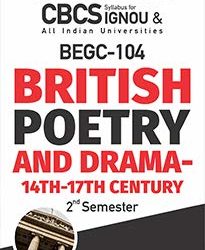 LATEST Gullybaba IGNOU 2nd Year CBCS BA Honours   BEGC-104 British Poetry and Drama 14th-17th Century IGNOU Help Book