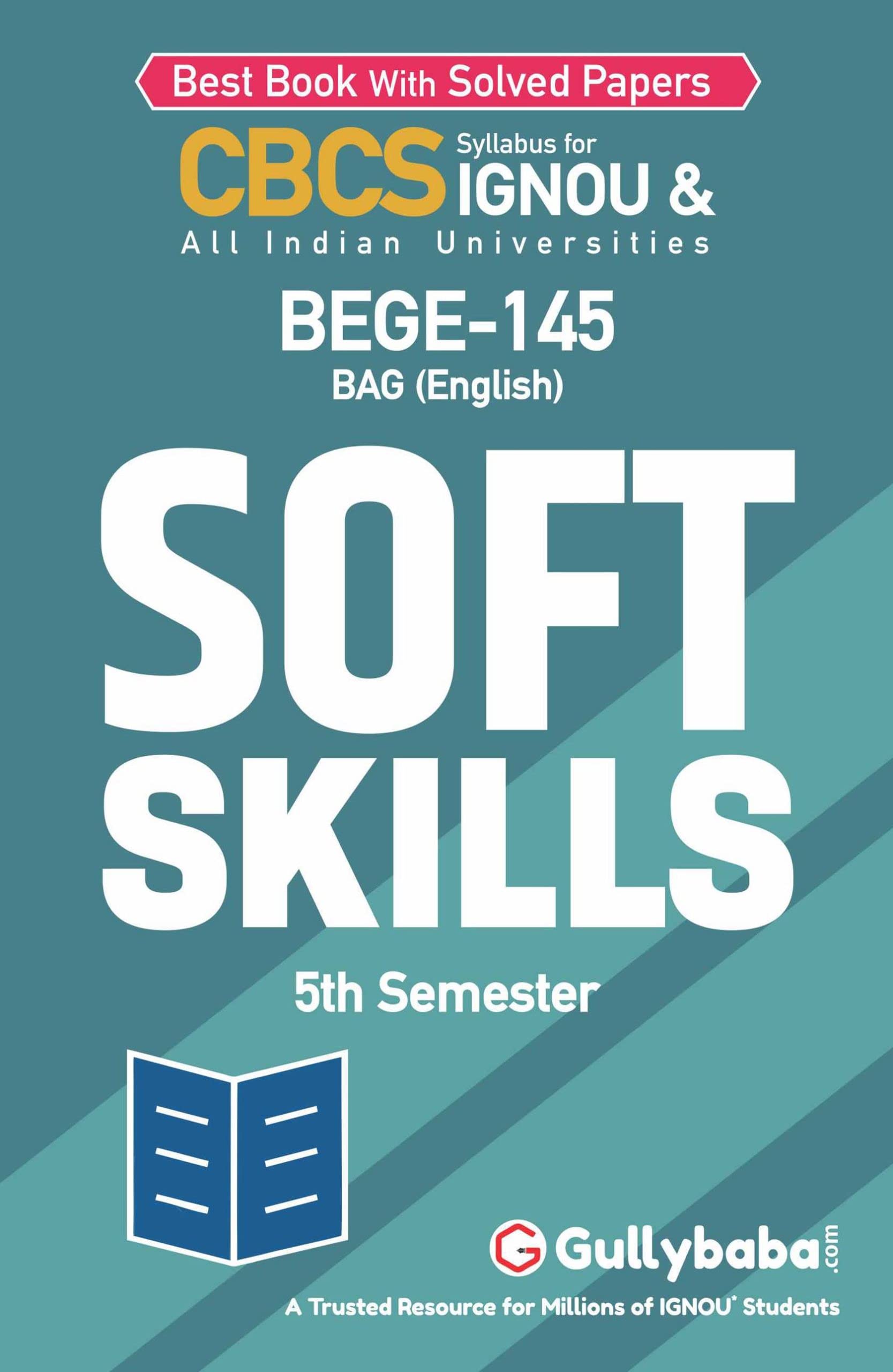 LATEST  Gullybaba IGNOU 5th Semester CBCS BAG  BEGE-145 Soft Skills in English Help Book with Solved Sample