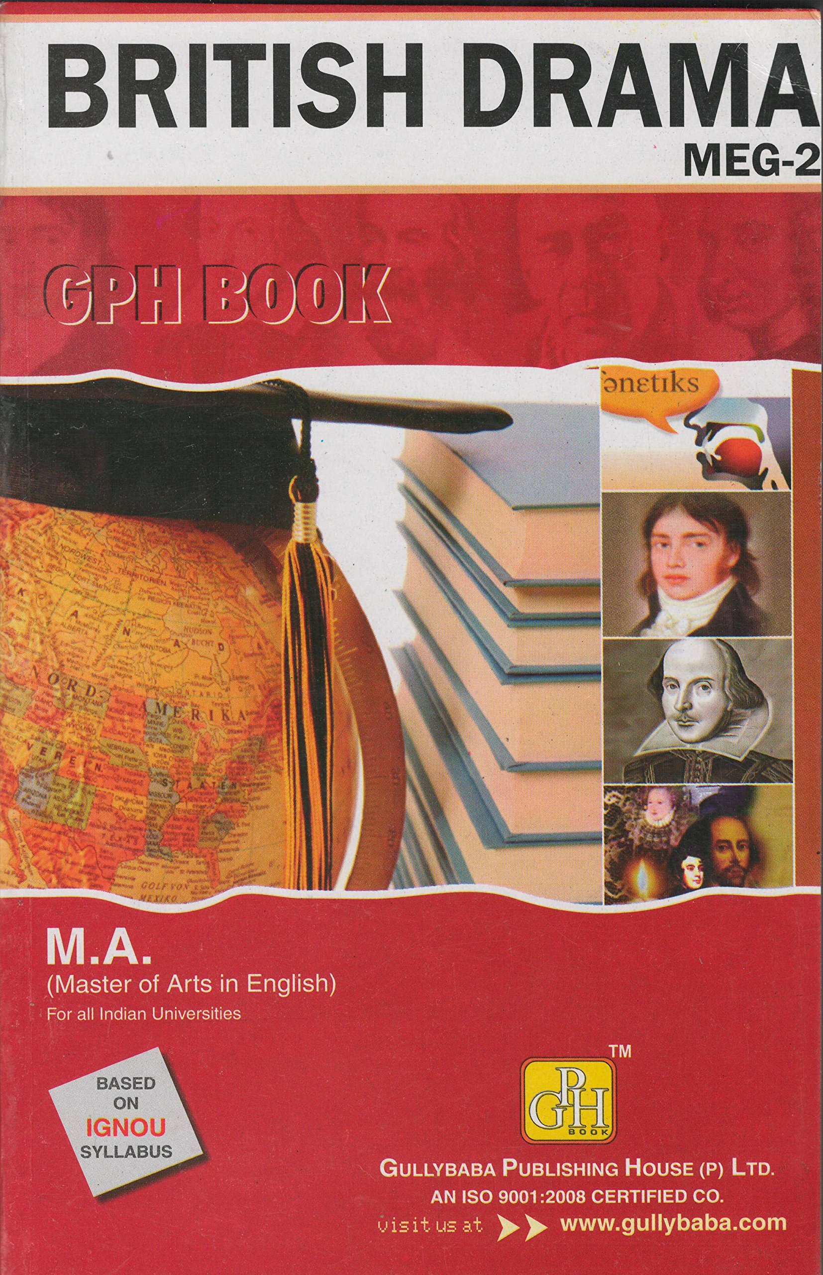 NEW Gullybaba Ignou MA (Latest Edition) MEG-2 British Drama, IGNOU Help Books with Solved Sample Question Papers