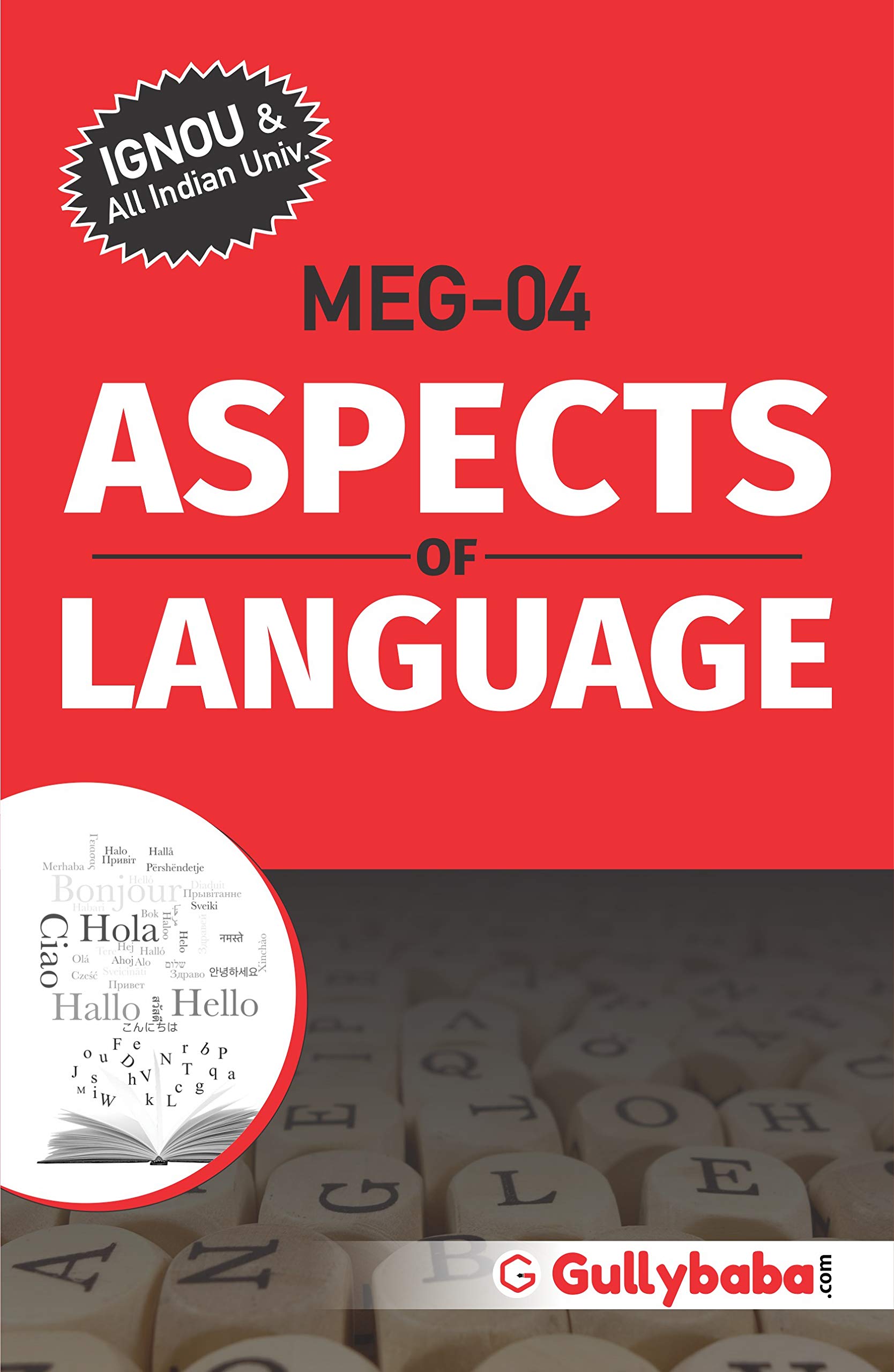 NEW Gullybaba Ignou MA (Latest Edition) MEG-4 Aspects Of Language
