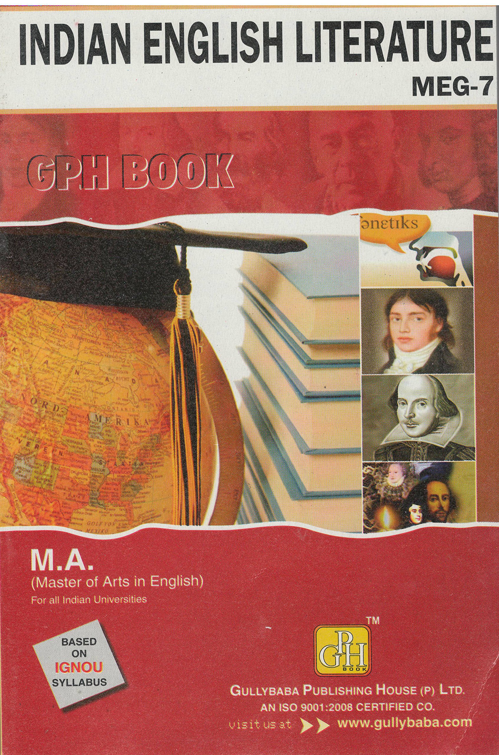 NEW Gullybaba Ignou MA (Latest Edition) MEG-7 Indian English Literature, IGNOU Help Books with Solved Sample Question Papers and Important Exam Notes