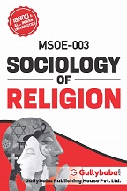 Gullybaba Ignou MA (Latest Edition) MSOE-003 Sociology of Religion, IGNOU Help Books with Solved Sample Question Papers and Important Exam Notes