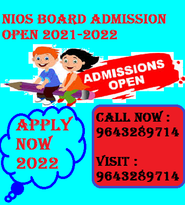 NIOS admission 2021-22