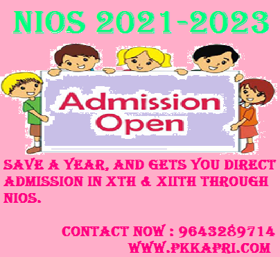 NIOS Class 10th & 12th Registration 2022