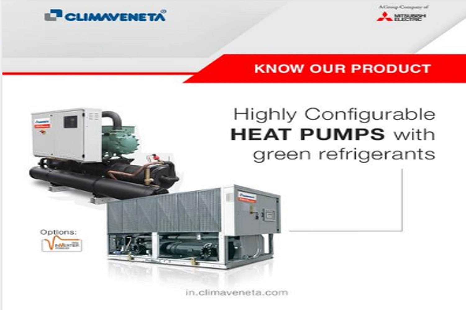 Highly Configurable Heat Pumps with green refrigerants.