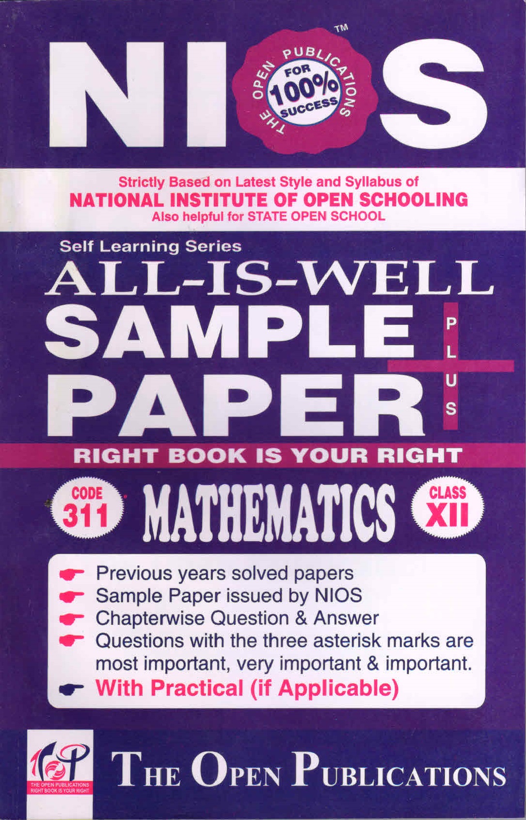 Nios Mathematics sample paper
