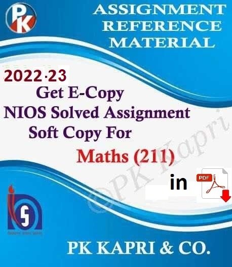 Nios Mathematics 211 Solved Assignment Handmade File 2024 Hindi Medium