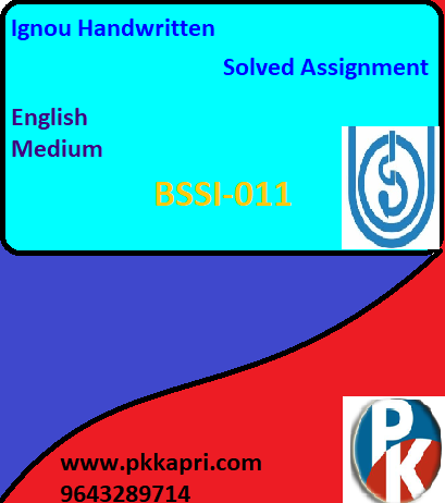 IGNOU BSSI-011 Handwritten Assignment File 2022