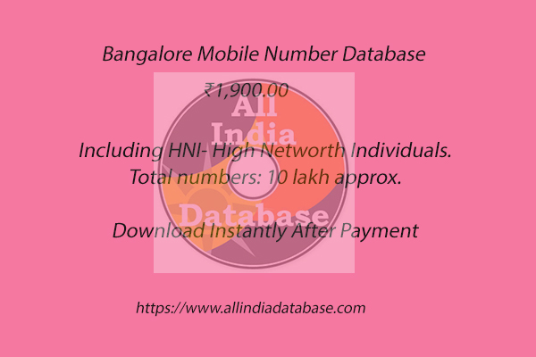 Bangalore Mobile Number Database