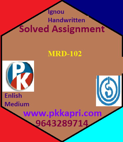 IGNOU MRD-102 Handwritten Assignment File 2022