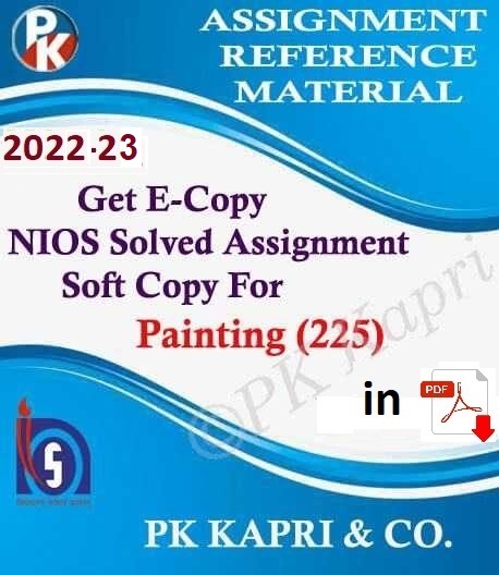 Best Nios Painting 225 Solved Assignment Handwritten Scanned Pdf Copy in English Medium