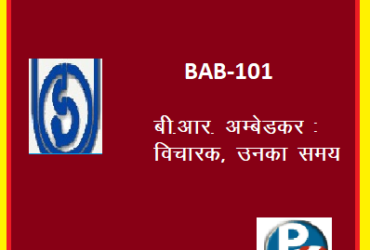 IGNOU BAB 101:B.R. Ambedkar :Thinker His Time HINDI MEDIUM Handwritten Assignment File 2022