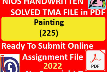 Nios Painting 225 Solved Assignment Handwritten Scanned Pdf Copy in English Medium
