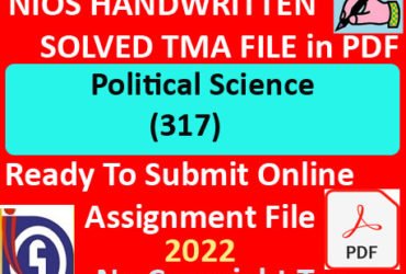 Nios Political Science 317 Solved Assignment Handwritten Scanned Pdf Copy in English Medium