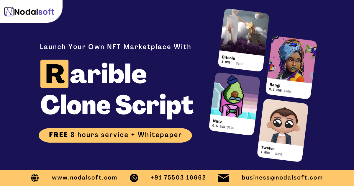 Rarible Clone Script – Launch Your Own NFT Marketplace like Rarible