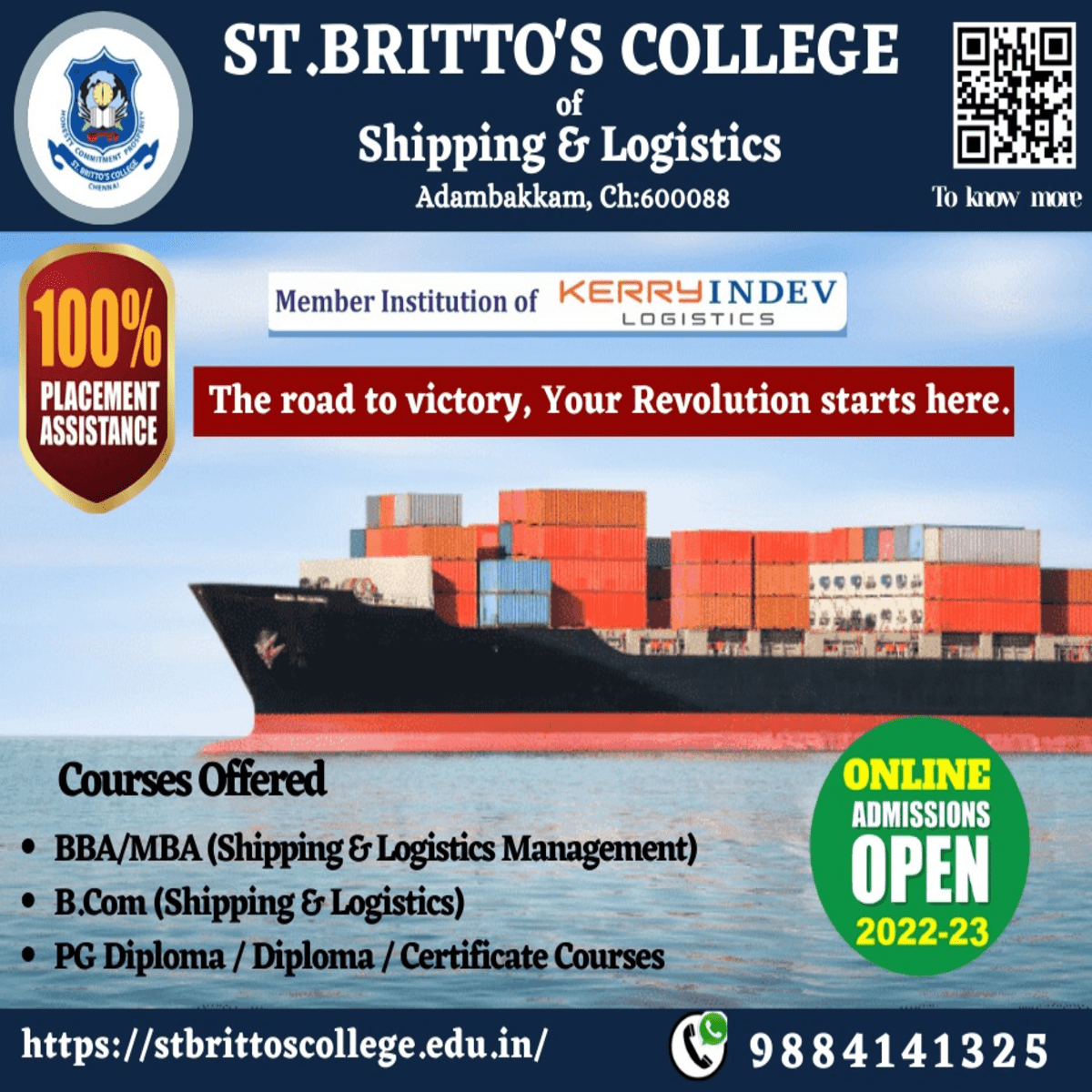 BEST BBA SHIPPING COLLEGE IN CHENNAI-St Brittos College