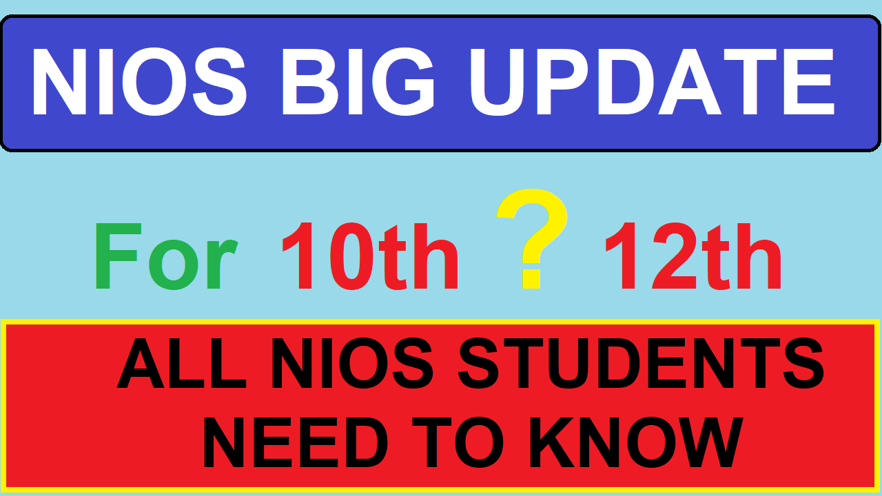Nios Exam Fee Submission Date Extended March/April 2023