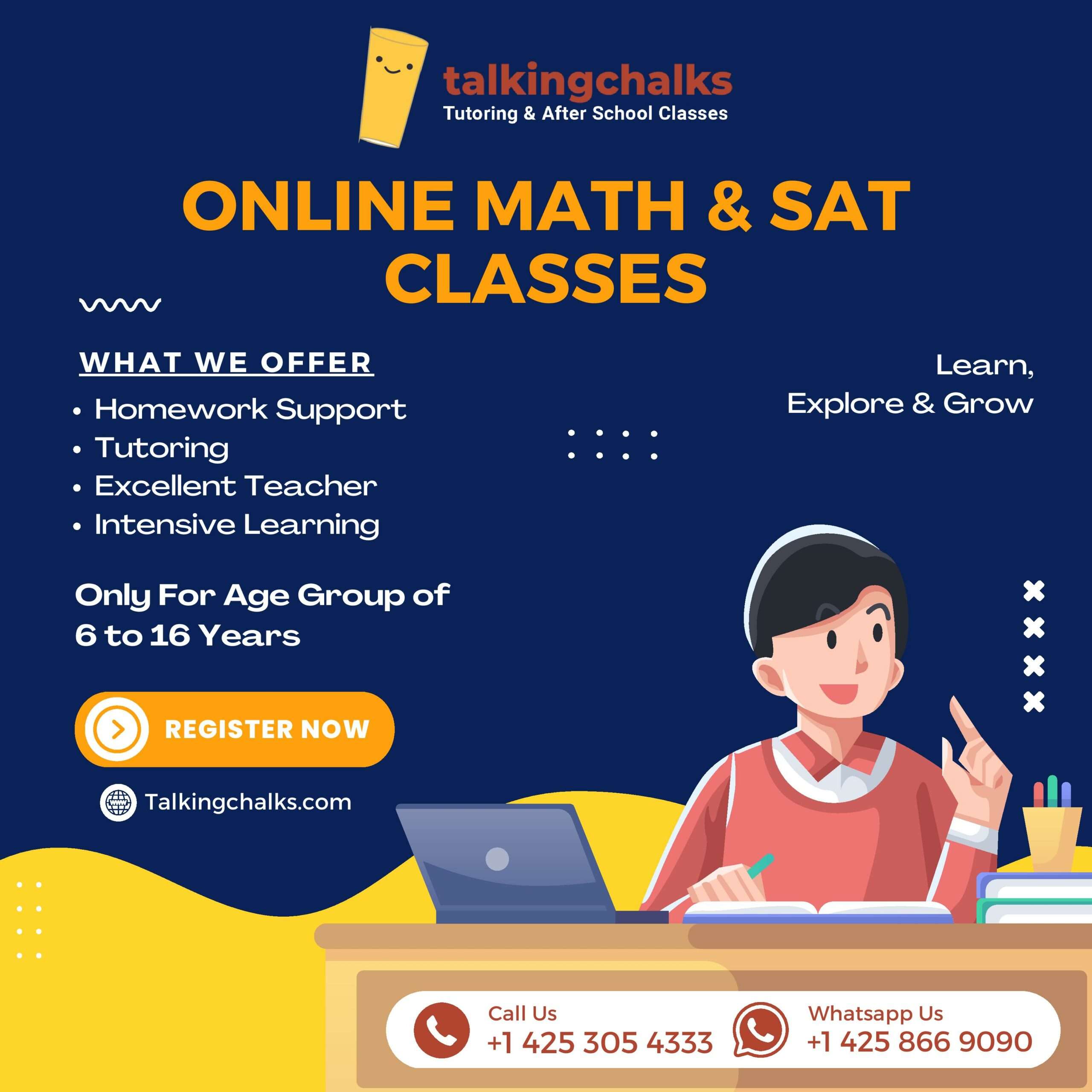 Online Tuitions For Math & Science, Stem & Coding, Indian Language & SAT Exam Prep – Talking Chalks