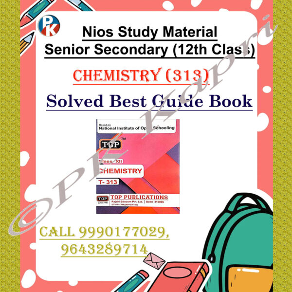 Nios study material guide books chemistry 313 English medium