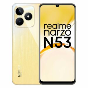 realme narzo N53 (Feather Gold, 6GB+128GB) 33W Segment Fastest Charging | Slimmest Phone in Segment | 90 Hz Smooth Display |Best phone