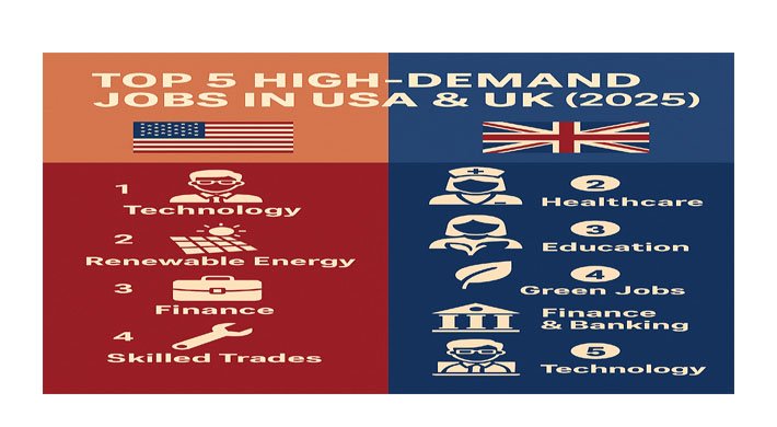 Jobs in the USA and UK in 2025: Top Sectors, Visa Options & Market Trends