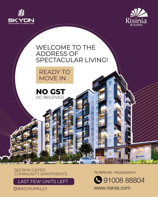 Flats for Sale in Bachupally | Risinia Builders
