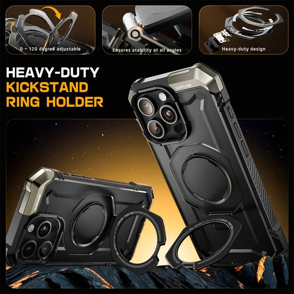 SUPCASE UB Grip for iPhone 16 Pro Max | Rugged Magnetic Case with Camera Capture Button & Kickstand