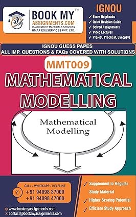 BUY Best IGNOU MMT 009 Mathematical Modelling GUESS PAPER English Medium