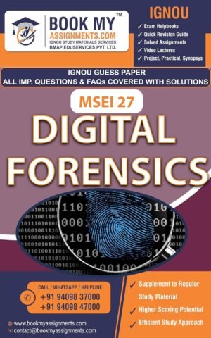 BUY IGNOU Best Guess Paper English Medium for MSEI 027 Digital Forensics