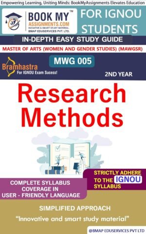BUY IGNOU Best Guide Book for MWG 005 Research Methods English Medium