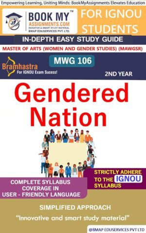 BUY IGNOU Best Guide Book for MWG 106 Gendered Nation