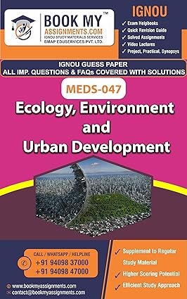 BUY IGNOU Book MEDS 047 Ecology, Environment and Urban Development Study Material