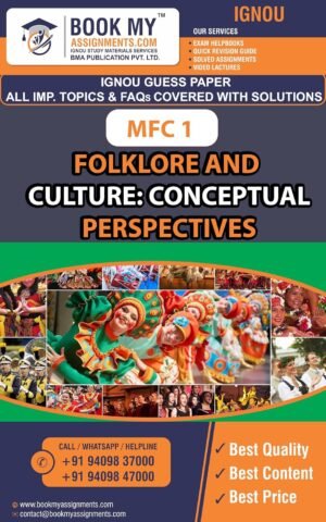 BUY IGNOU Book MFC 001 Folklore and Culture: Conceptual Perspectives Study Material English Medium
