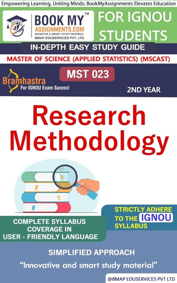BUY IGNOU Book MST 023 Research Methodology Study Guide